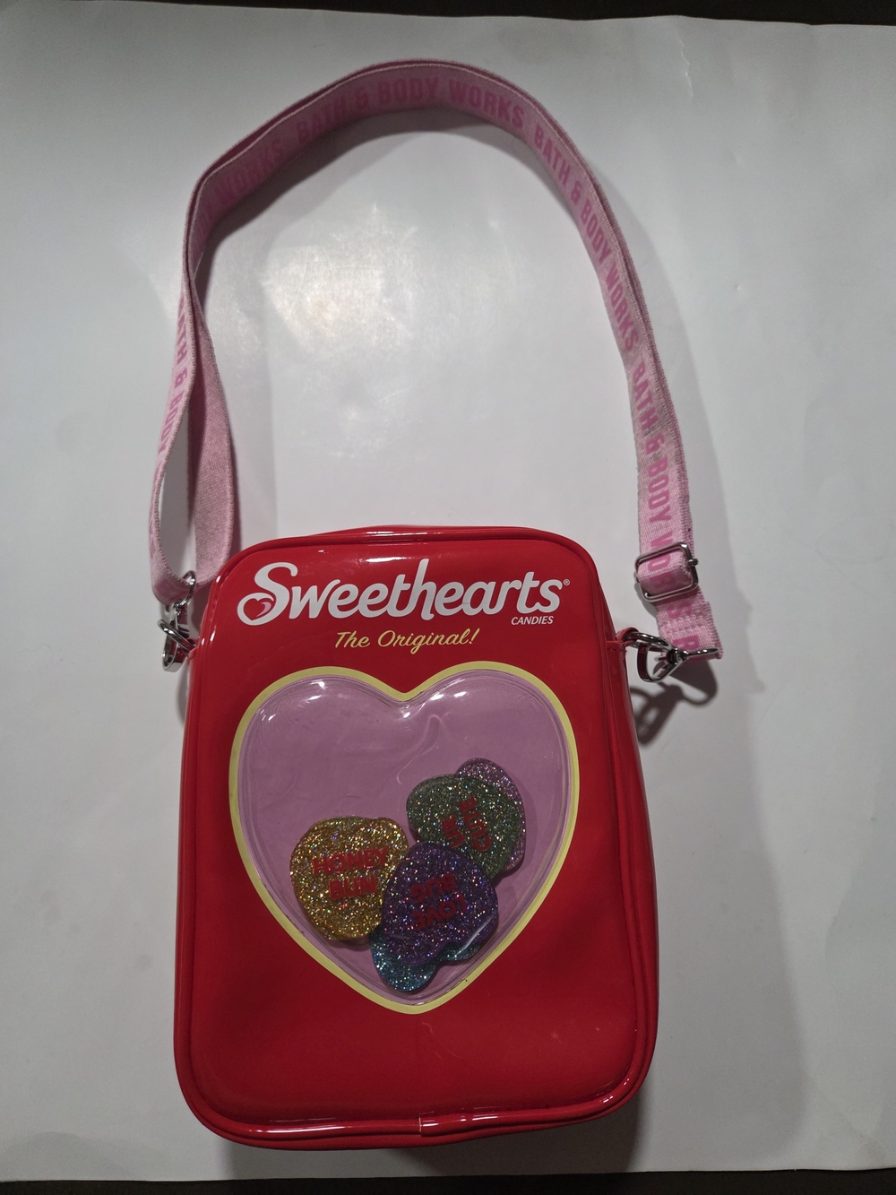 Bath & Body Works Sweethearts Candies Crossbody Purse Bag Vday